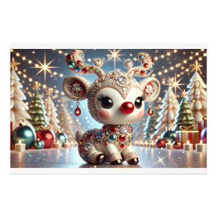 Impression Photo Rendu 3D de luxe de Rudolph avec multicolore