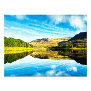 Impression Photo Réservoir Dovestone en hiver
