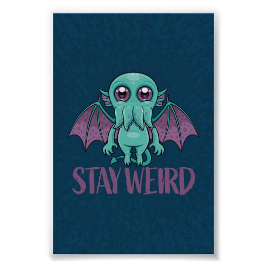 Impression Photo Reste un monstre Cthulhu mignon (Devant)