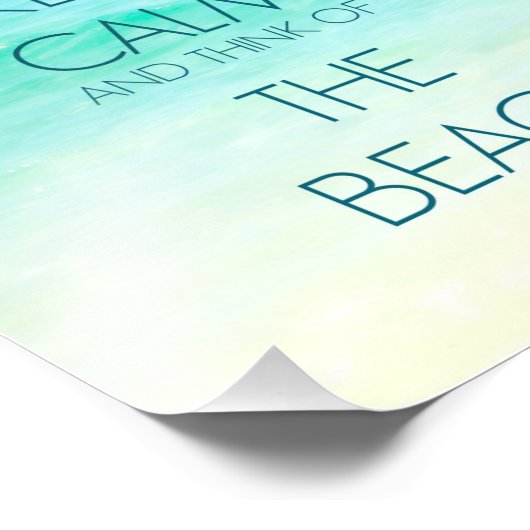 Impression Photo Restez au calme et pensez à la plage (Coin)