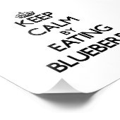 Impression Photo Restez calme en mangeant des bleuets (Coin)