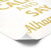 Impression Photo Restez calme et dire Alhamdulillah, Citation musul (Coin)