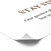 Impression Photo Restez forts Aigle à tête blanche Motivationnel (Coin)