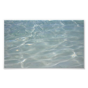 Impression Photo Résumé d'eau des Caraïbes Bleu Nature