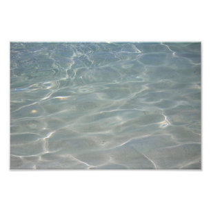 Impression Photo Résumé d'eau des Caraïbes Bleu Nature