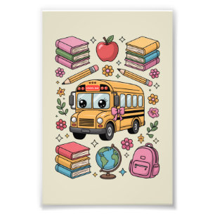 Impression Photo Retourner à l'école Coquette Enseignant Maternelle