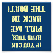 Impression Photo Retournez-moi dans le bateau (Devant)