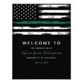 Impression Photo Retrait du drapeau vert mince brossé (Devant)