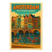 Impression Photo Rétro Amsterdam Pays-Bas (Devant)