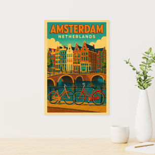Impression Photo Rétro Amsterdam Pays-Bas