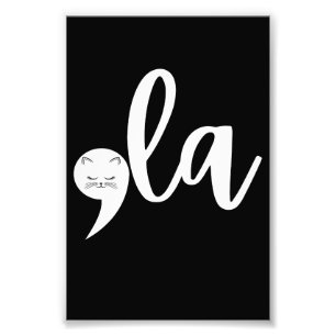 Impression Photo Retro Cat Comma La Kamala Harris 2024 Election