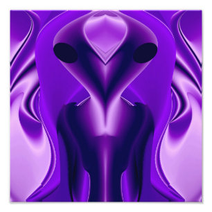 Impression Photo Rêves arc-en-ciel violet 3D, Alien