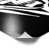 Impression Photo Revêtement blanc gothique sur arrière - plan noir (Coin)