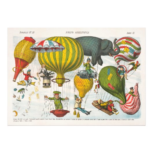 Impression Photo Revue aérostatique (1878) par Augusto Grossi (Devant)