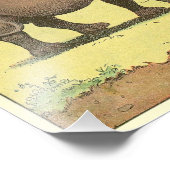 Impression Photo Rhinoceros au trou d'eau Illustré (Coin)