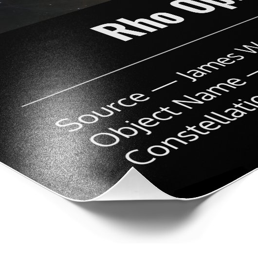 Impression Photo Rho Ophiuchi (Image NIRCam) James Webb (Coin)