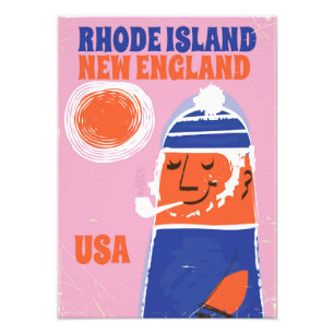 Impression Photo Rhode Island, pêcheur de Nouvelle-Angleterre affic