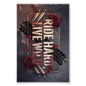 Impression Photo ride hard live wild (Devant)