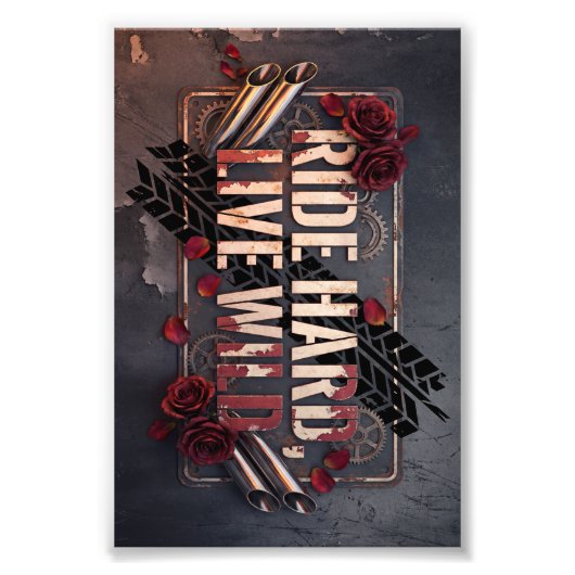 Impression Photo ride hard live wild (Devant)