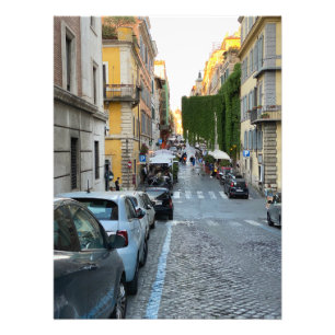 Impression Photo Rideau d'ivoire sur Via Panisperna à Rome, Italie