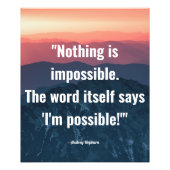 Impression Photo Rien n'est impossible (Devant)