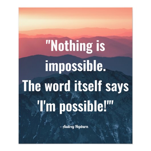 Impression Photo Rien n'est impossible (Devant)