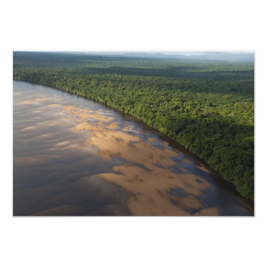 Impression Photo Rivière Essequibo, plus long fleuve de Guyana, et (Devant)