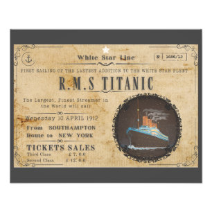 IMPRESSION PHOTO RMS TITANIC BOARING PUBLICATION