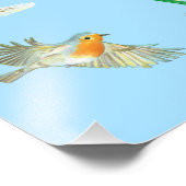 Impression Photo Robins rouges et snowdrops (Coin)