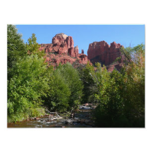 Impression Photo Rocher de la cathédrale et ruisseau à Sedona Arizo