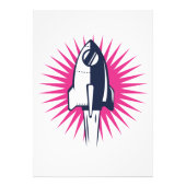 Impression Photo Rocket Espace Rétro (Devant)