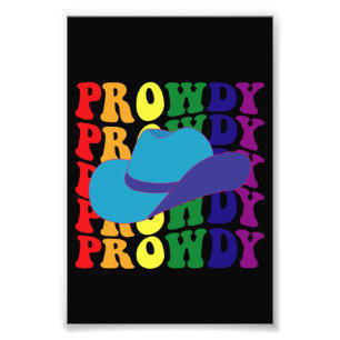 Impression Photo Rodéo bruyant Salut Cowboy Cowgirl LGBTQ Western
