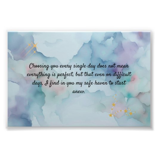 Impression Photo Romantic Love Message Keepsake Card | Safe Haven Q (Devant)