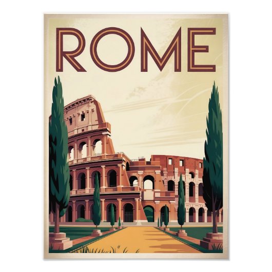 Impression Photo Rome Italie vintage (Devant)