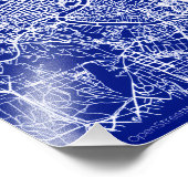 Impression Photo Rome Plan de ville affiche Blueprint (Coin)
