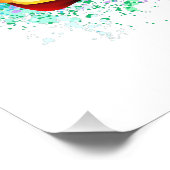 Impression Photo Rose arc-en-ciel coloré (Coin)