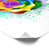 Impression Photo Rose arc-en-ciel coloré (Coin)