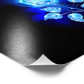 Impression Photo Rose bleu brûlant (Coin)