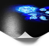 Impression Photo Rose bleu brûlant (Coin)