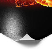 Impression Photo Rose de feu en fleurs (Coin)