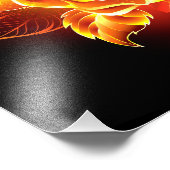 Impression Photo Rose de feu en fleurs (Coin)