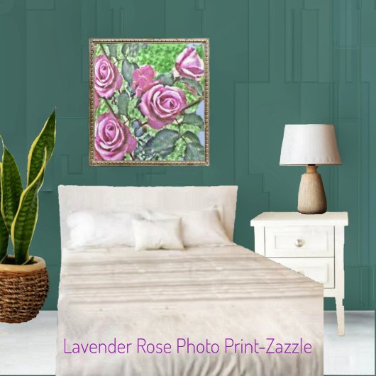 Impression Photo Rose de lavande Bush