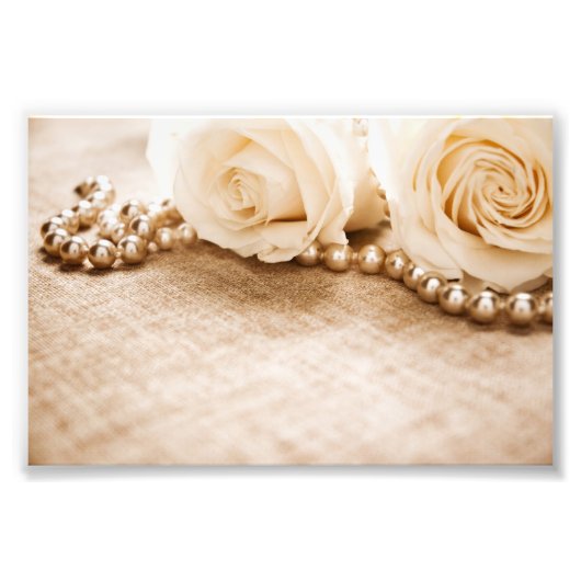 Impression Photo Rose et perles (Devant)