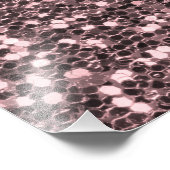 Impression Photo Rose Gold Faux Parties scintillant Étincelles (Coin)