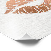 Impression Photo Rose Gold Foil effet Luscious Lips Mariage (Coin)