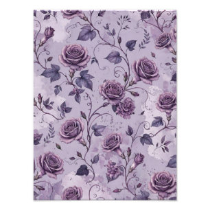 Impression Photo Rose Lavande Poussiéreuse Teintes Rêveuses Florale