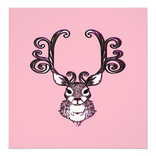 Impression Photo Rose mignon d'impression de toile de brun de cerfs