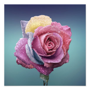 Impression Photo Rose multicolore