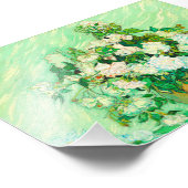Impression Photo Roses blanches de Van Gogh (Coin)