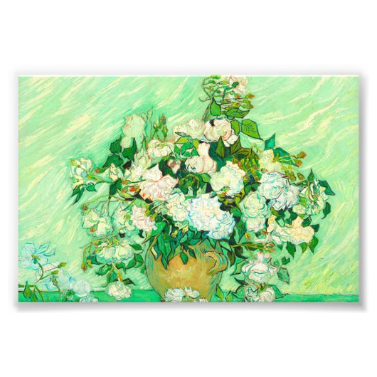 Impression Photo Roses blanches de Van Gogh (Devant)
